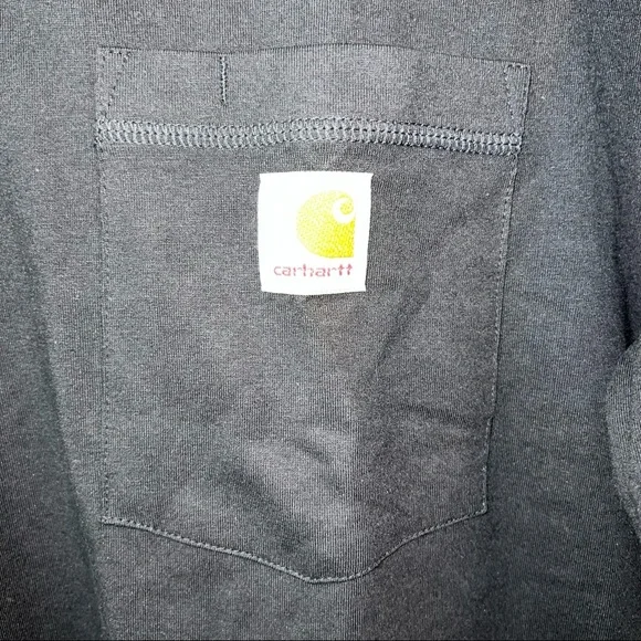 Carhartt Relaxed Fit Black Polo Shirt. Size L - Picture 5 of 8